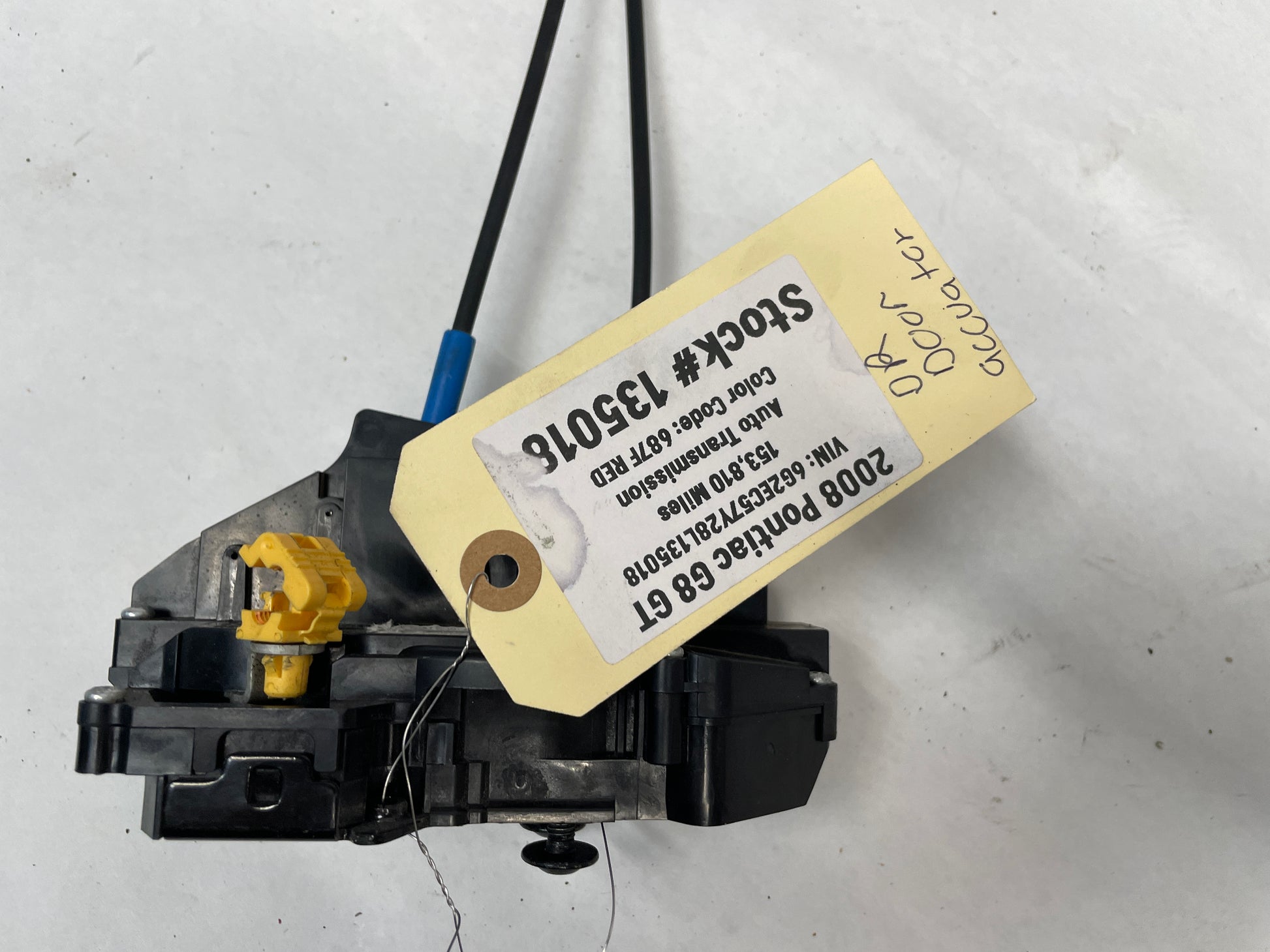 2008 Pontiac G8 GT LH Driver Rear Door Lock Actuator OEM - Day's Parts Yard