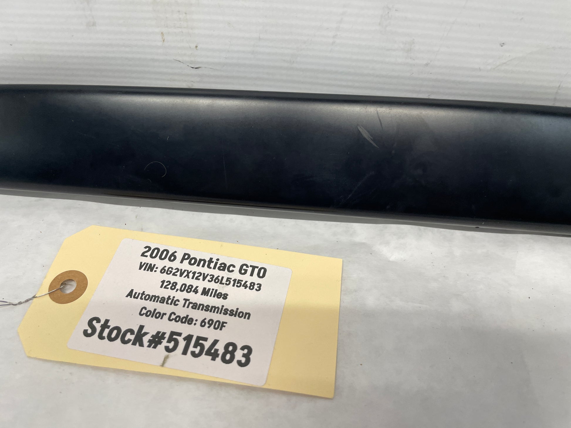 2005 Pontiac GTO LH Driver Exterior B Pillar Window Trim Applique Cover OEM - Day's Parts Yard
