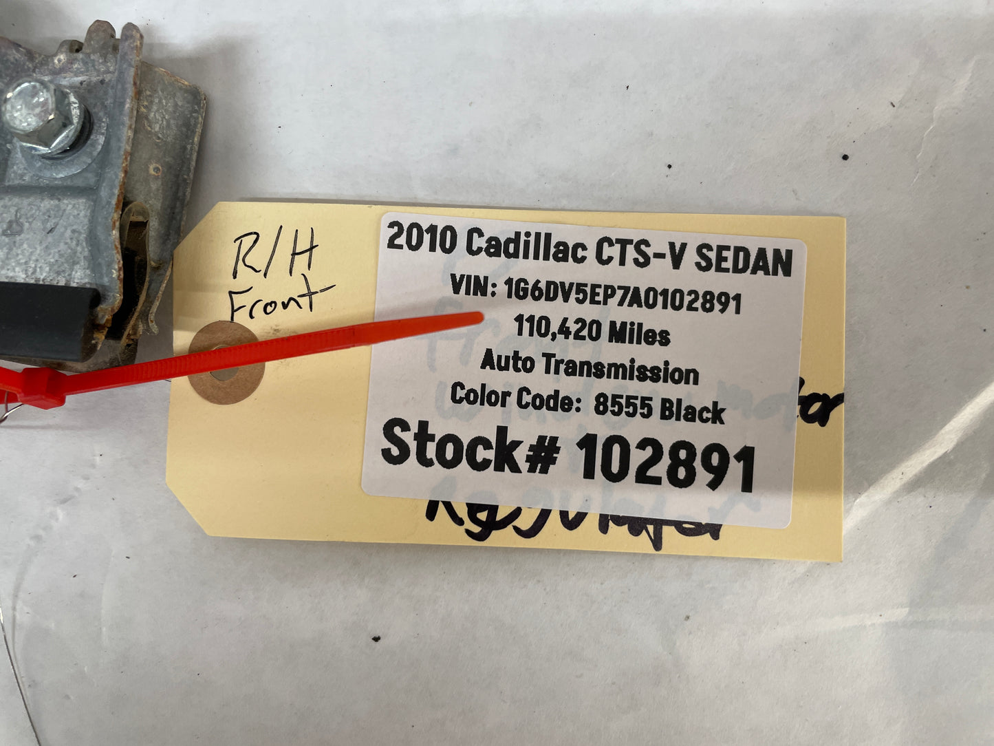 2010 Cadillac CTS-V Sedan RH Passenger Front Window Regulator w/ Motor OEM