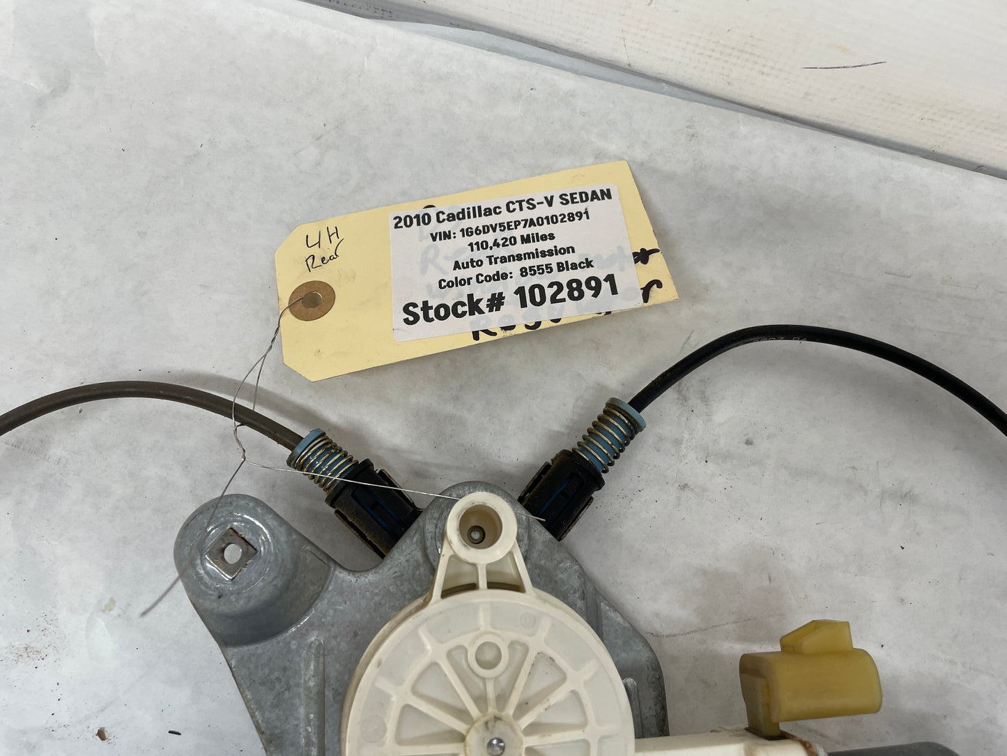 2010 Cadillac CTS-V Sedan LH Driver Rear Window Regulator w/ Motor OEM