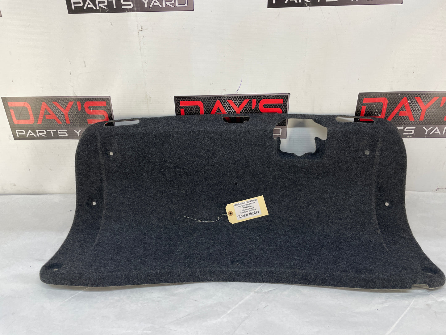 2010 Cadillac CTS-V Sedan Trunk Deck Lid Liner Carpet Felt Panel Trim OEM