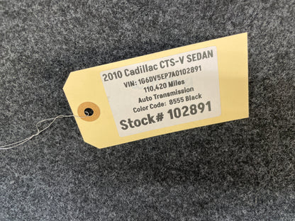 2010 Cadillac CTS-V Sedan Trunk Deck Lid Liner Carpet Felt Panel Trim OEM