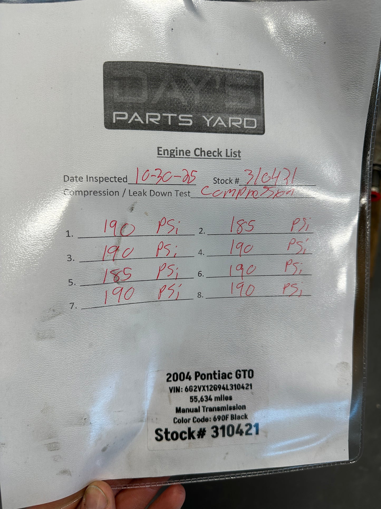 5.7L LS1 Engine T56 Manual Transmission Drivetrain Pullout 350HP 55K