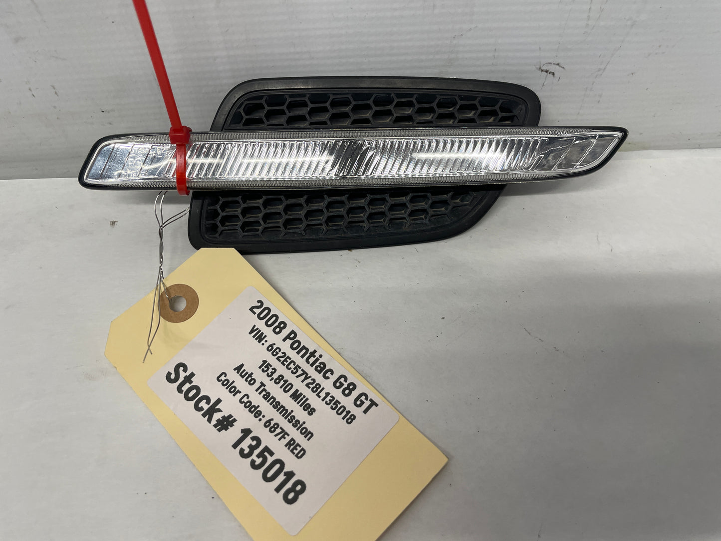 2008 Pontiac G8 GT RH Passenger Fender Marker Side Repeater Light Lamp Grill OEM