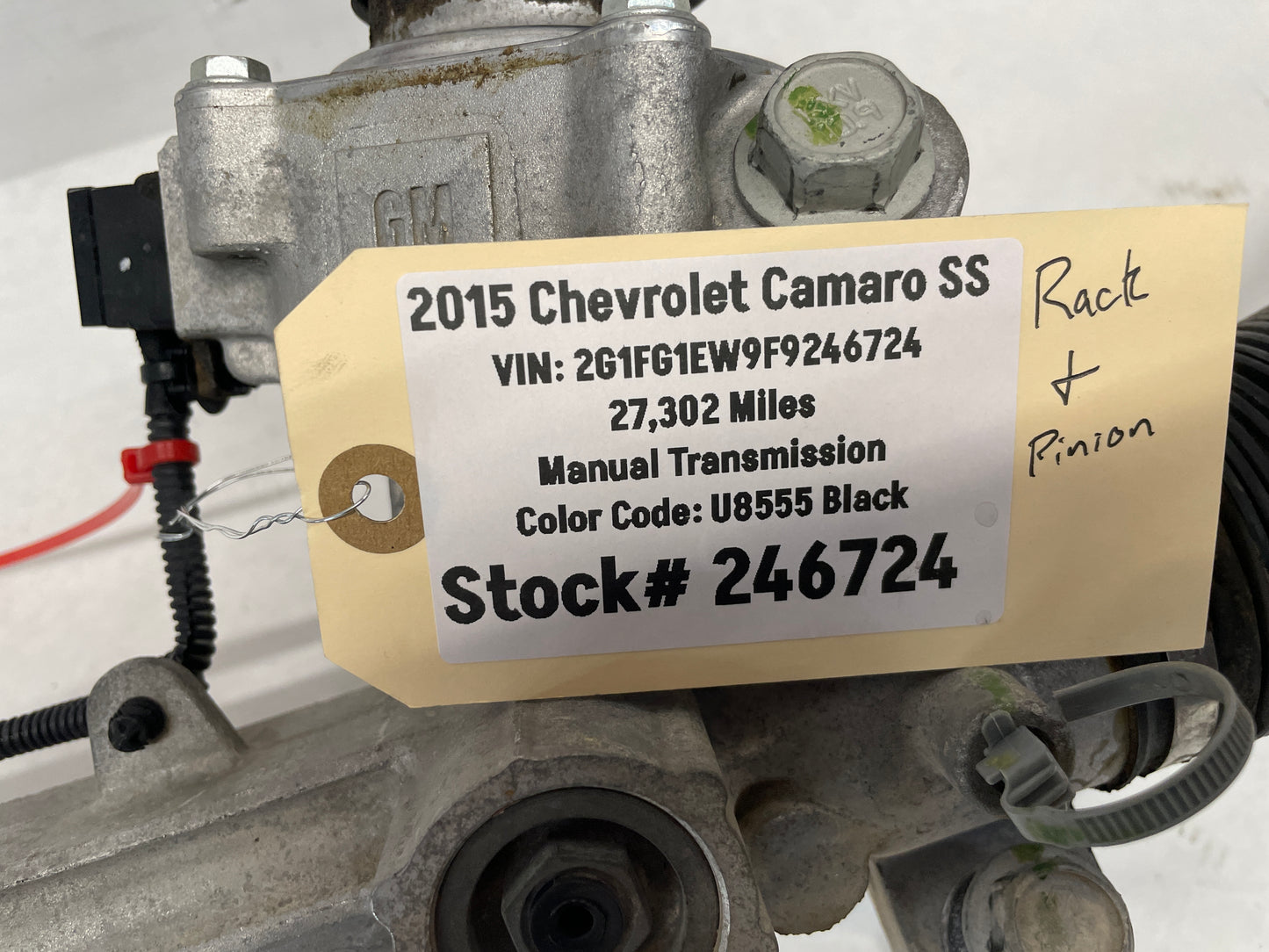 2015 Chevy Camaro SS Steering Rack and Pinion Gear OEM