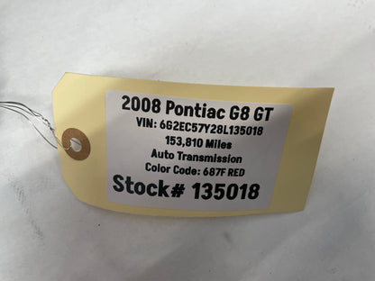2008 Pontiac G8 GT RH Passenger Exterior Outside Door Mirror Red OEM - Day's Parts Yard