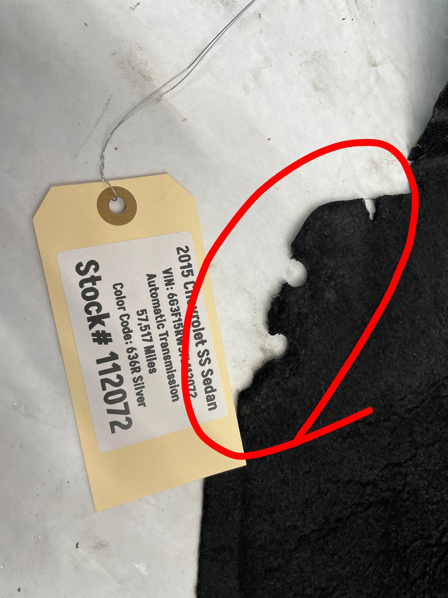 2015 Chevy SS Sedan RH Passenger Front Fender Wheel Well House Liner OEM Damaged