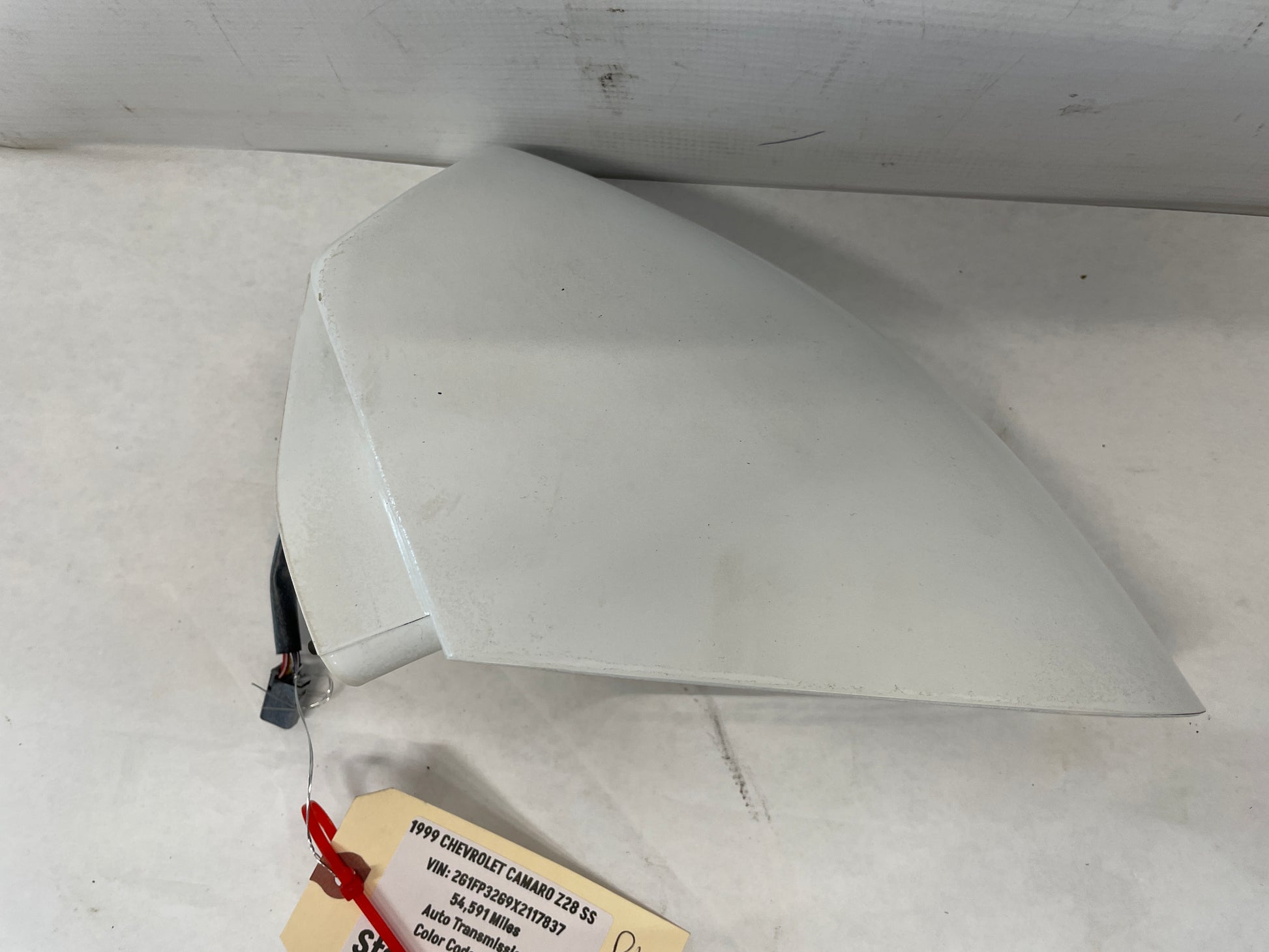 1999 Chevy Camaro Z28 SS RH Passenger Exterior Mirror White OEM - Day's Parts Yard