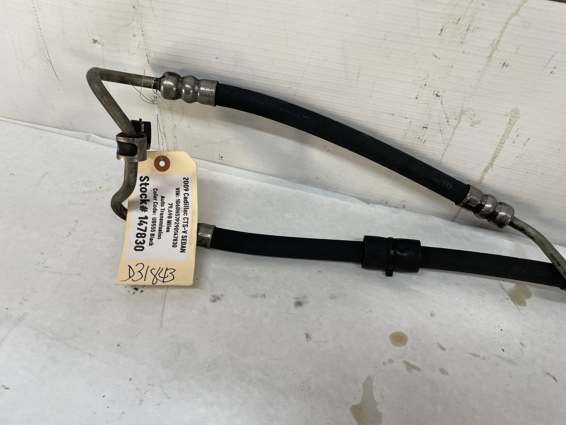 2009 Cadillac CTS-V Sedan Power Steering Lines Hoses Tubes OEM - Day's Parts Yard