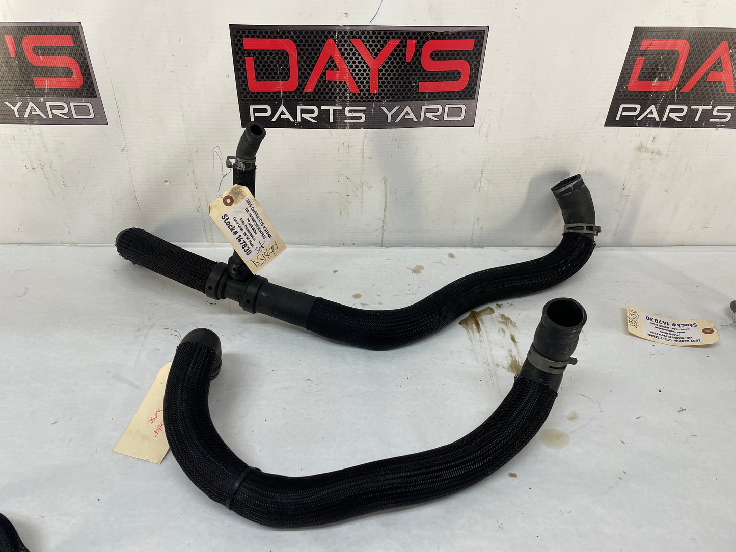 2009 Cadillac CTS-V Sedan Upper and Lower Radiator Coolant Lines Hoses Tubes OEM - Day's Parts Yard