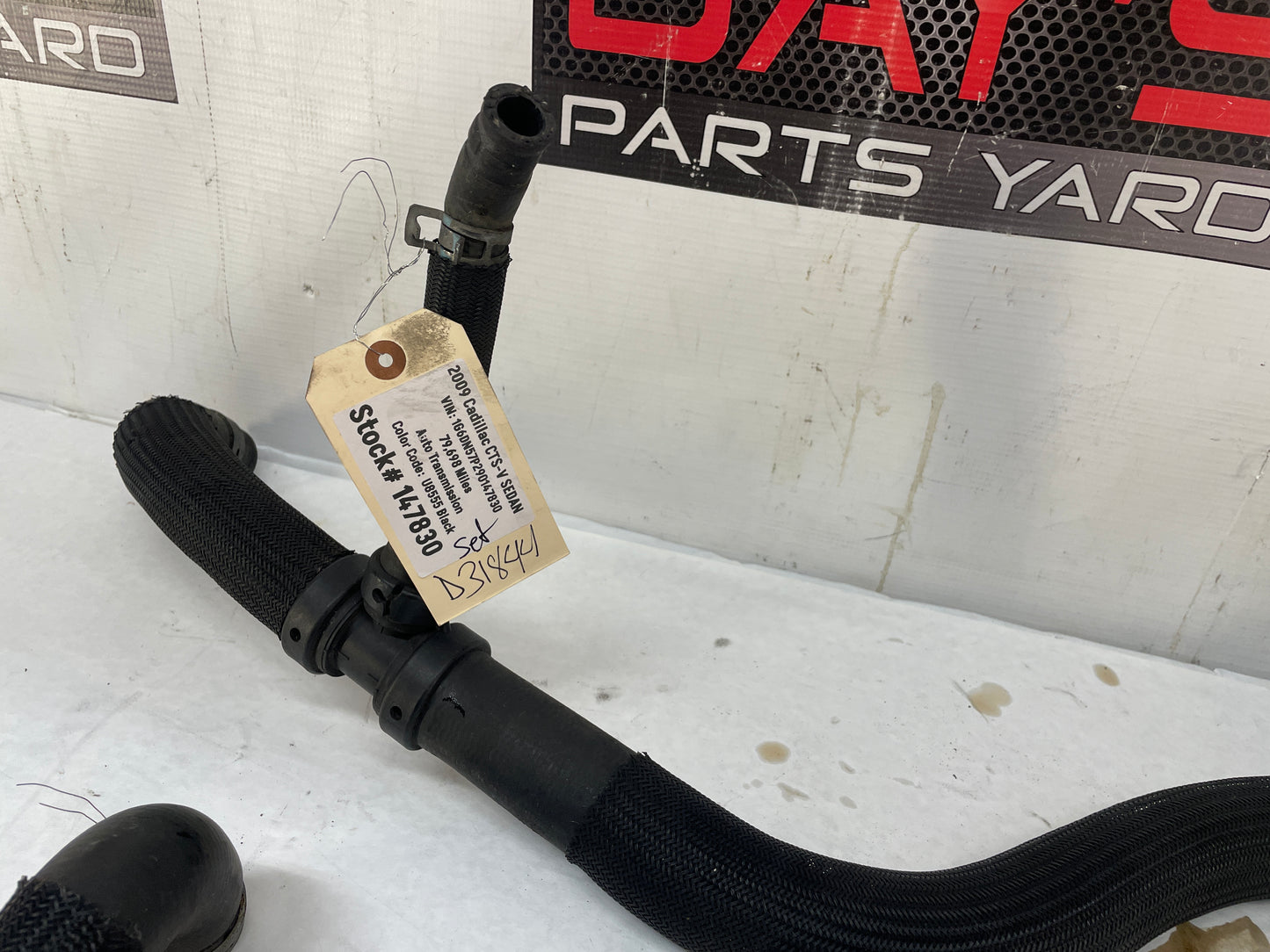2009 Cadillac CTS-V Sedan Upper and Lower Radiator Coolant Lines Hoses Tubes OEM - Day's Parts Yard