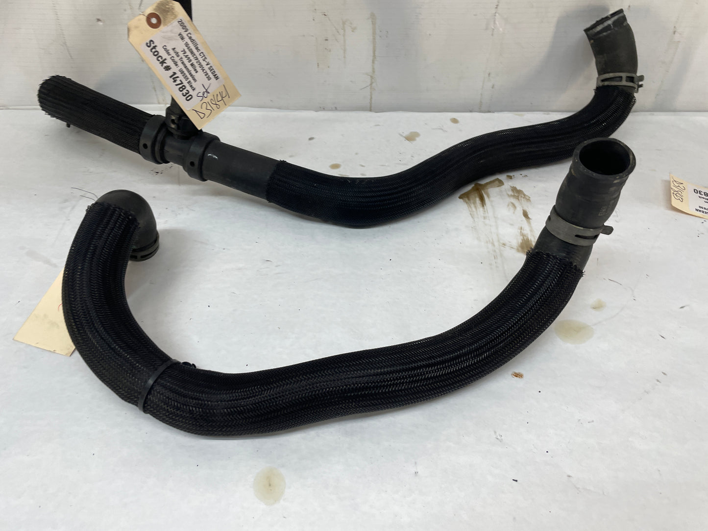 2009 Cadillac CTS-V Sedan Upper and Lower Radiator Coolant Lines Hoses Tubes OEM - Day's Parts Yard