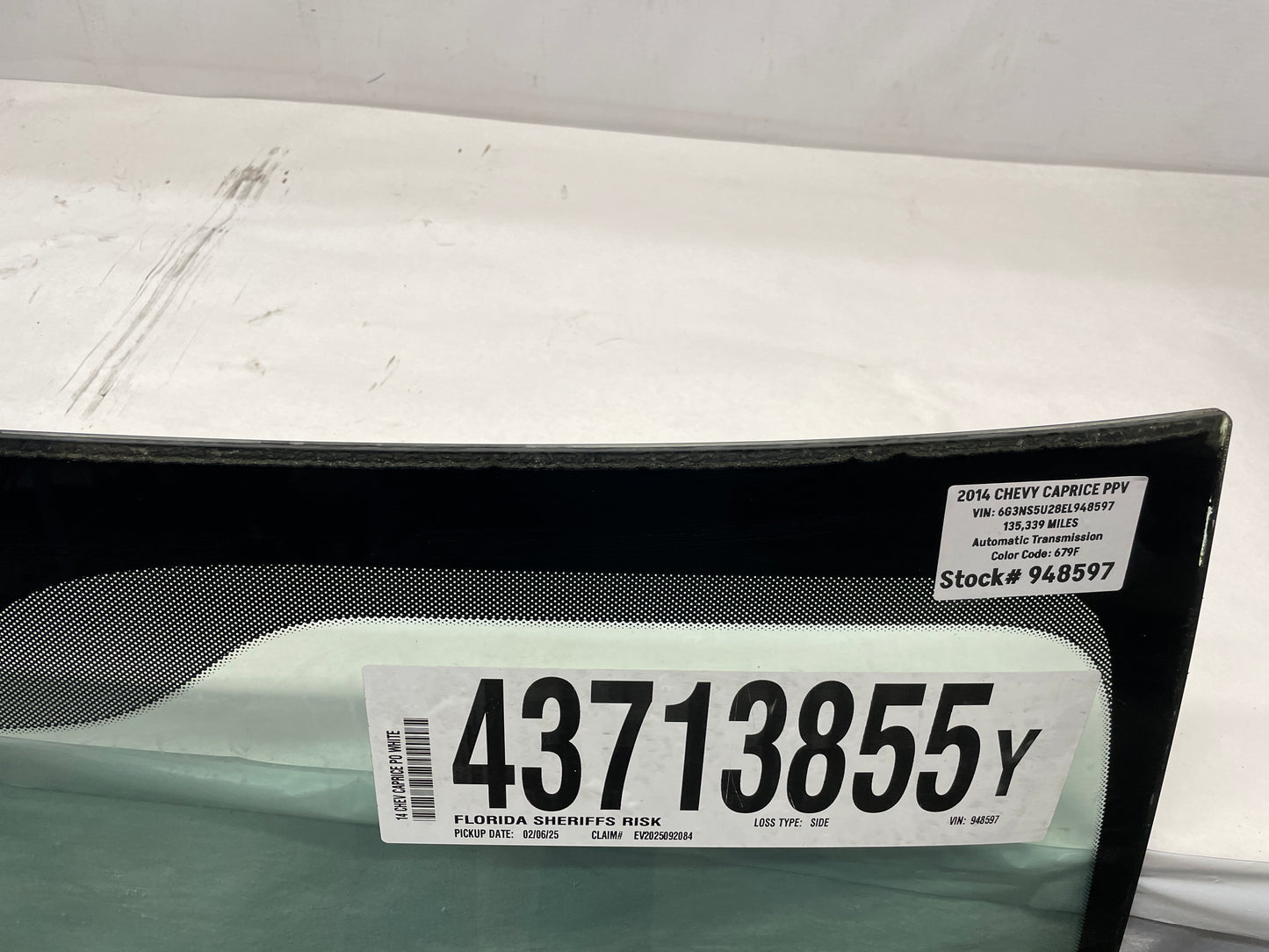 2014 Chevy Caprice PPV Front Windshield Glass OEM LOCAL PICK UP - Day's Parts Yard