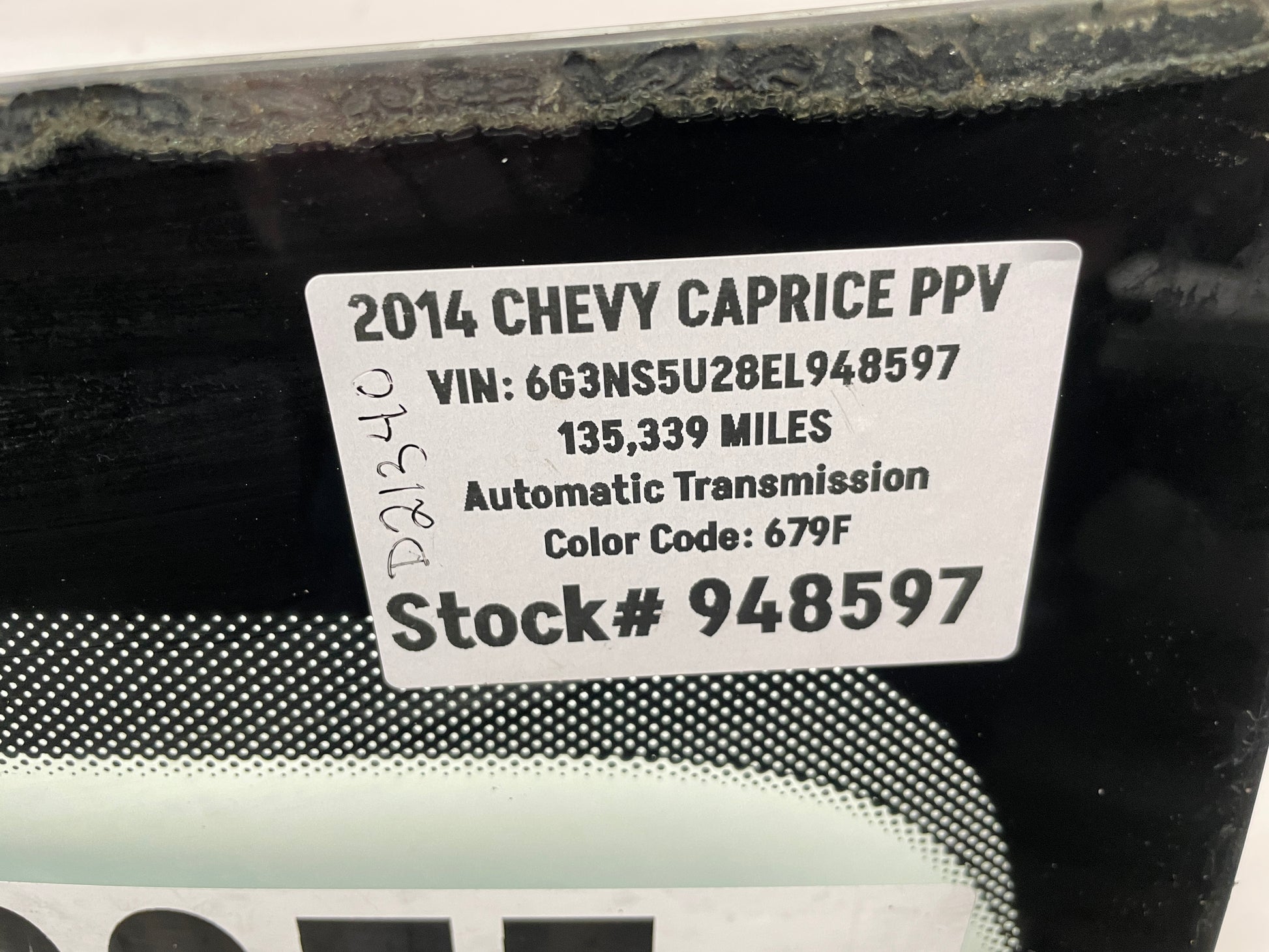 2014 Chevy Caprice PPV Front Windshield Glass OEM LOCAL PICK UP - Day's Parts Yard