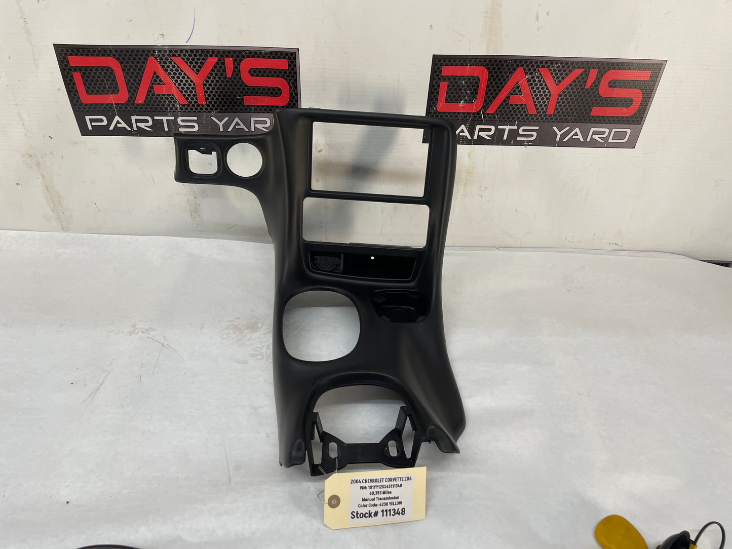 2004 Chevy C5 Corvette Z06 Front Center Console Radio Bezel Shifter Trim Panel OEM - Day's Parts Yard