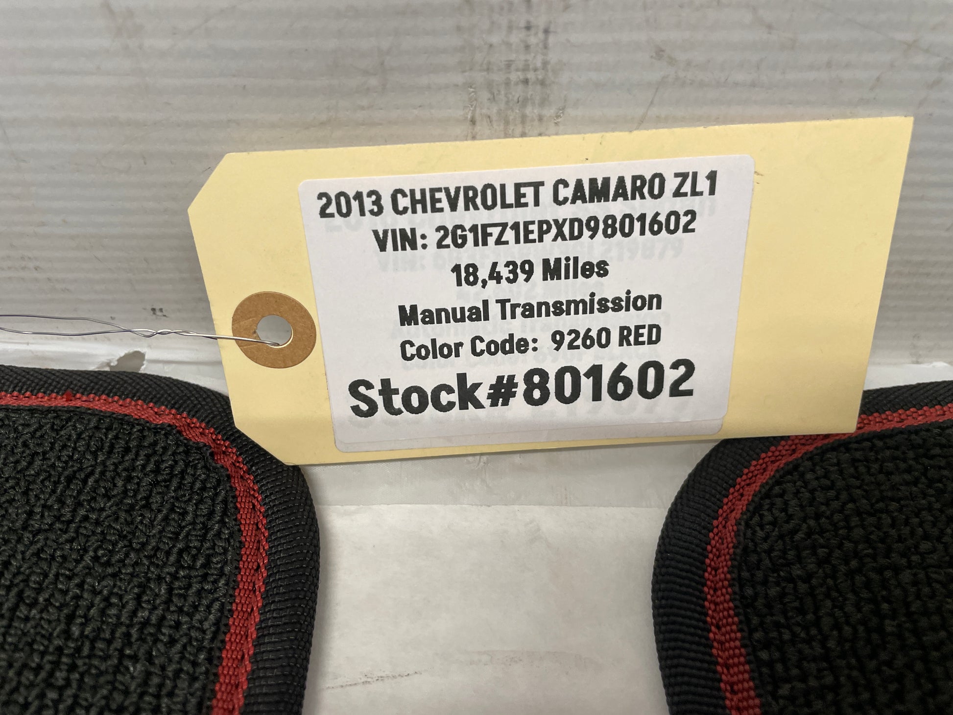 2013 Chevy Camaro ZL1 Front and Rear ZL1 Floor Mats OEM - Day's Parts Yard