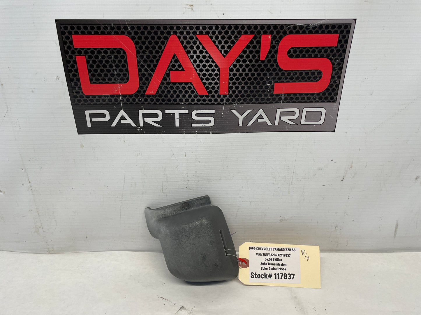 1999 Chevy Camaro Z28 SS RH Passenger Front Seat Belt Cover Trim Cap OEM - Day's Parts Yard