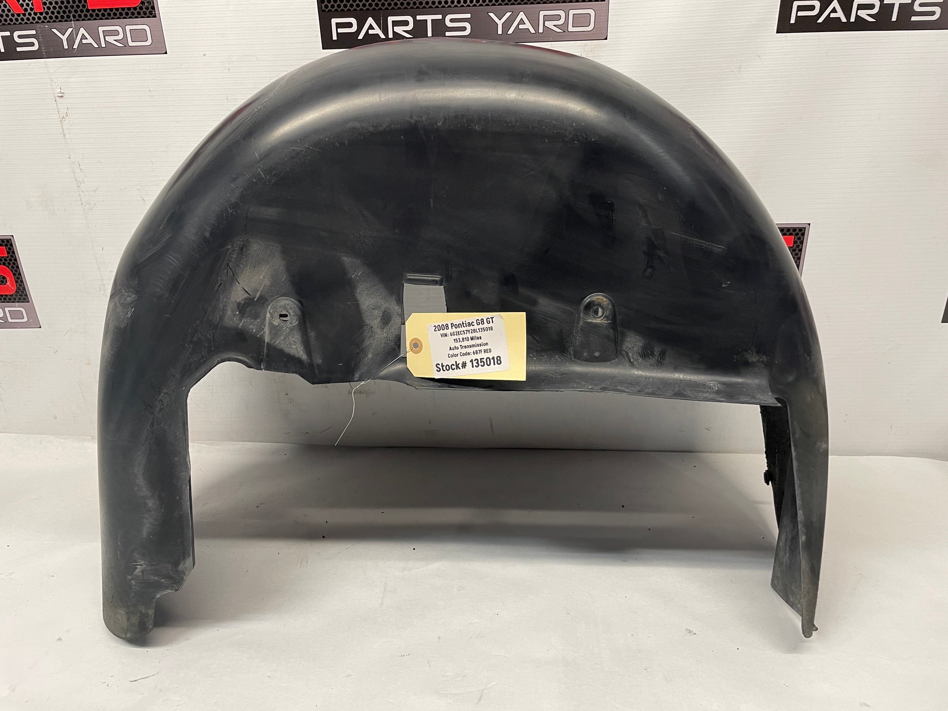 2008 Pontiac G8 GT RH Passenger Rear Fender Wheel House Well Liner OEM - Day's Parts Yard