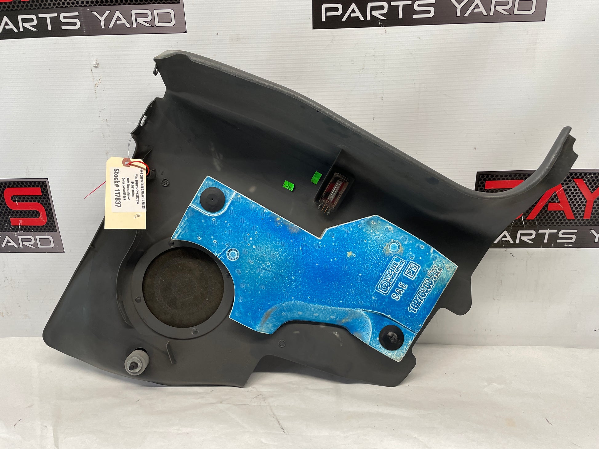1999 Chevy Camaro Z28 SS Convertible RH Passenger Rear Interior Quarter Panel Trim Gray Grey OEM - Day's Parts Yard
