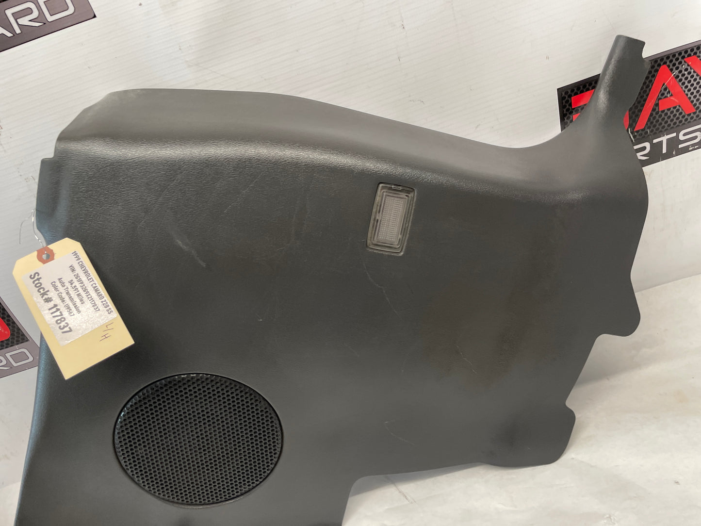 1999 Chevy Camaro Z28 SS Convertible LH Driver Rear Interior Quarter Panel Trim Grey Gray OEM - Day's Parts Yard