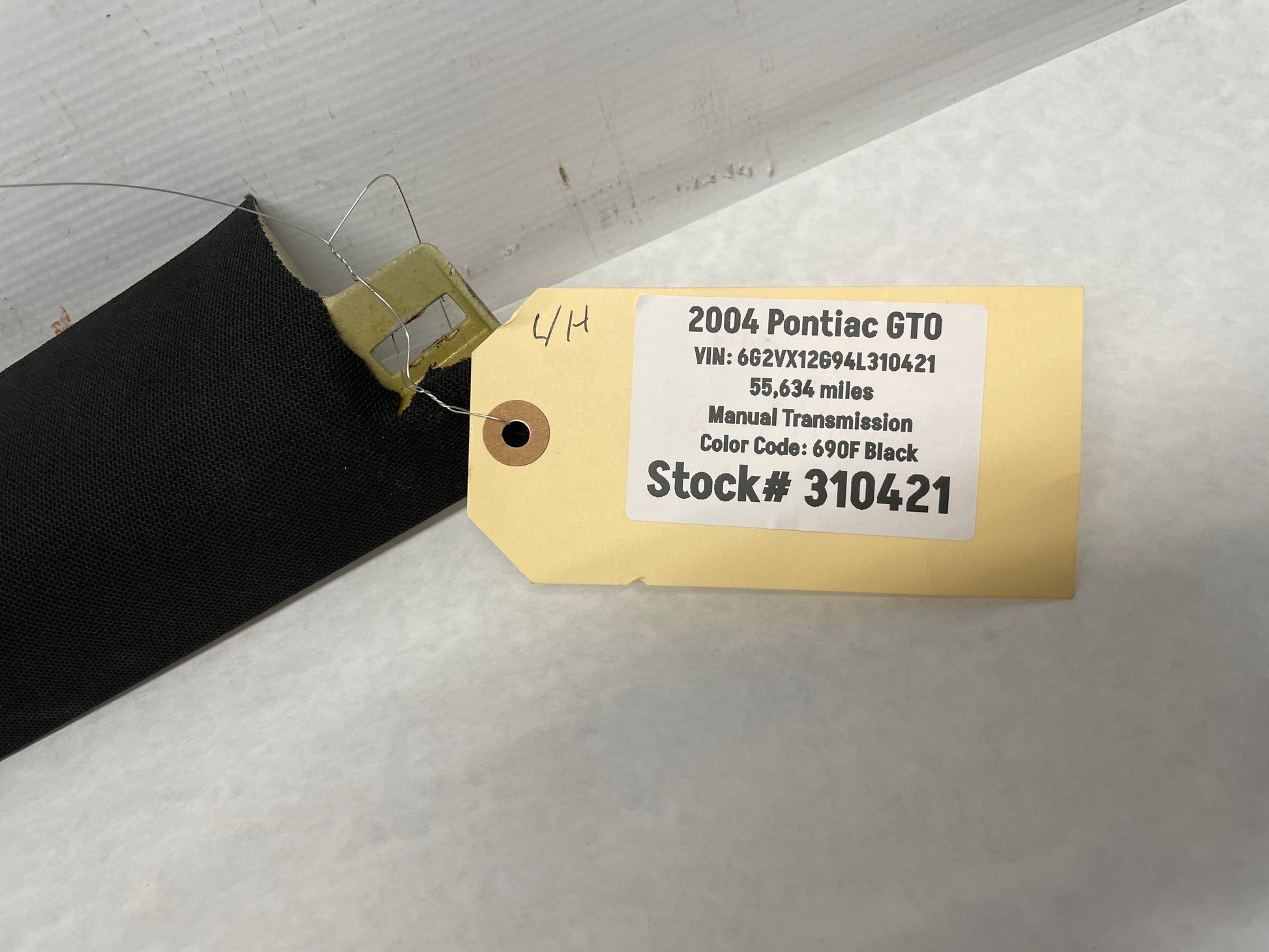 2004 Pontiac GTO LH Driver Windshield Interior A Pillar Trim Top Roof Cover Panel OEM - Day's Parts Yard