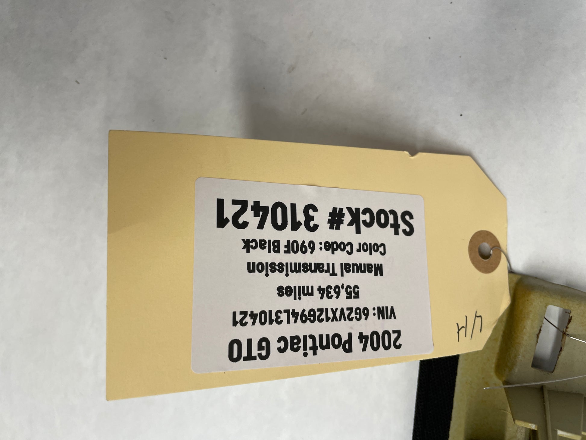 2004 Pontiac GTO LH Driver Windshield Interior A Pillar Trim Top Roof Cover Panel OEM - Day's Parts Yard