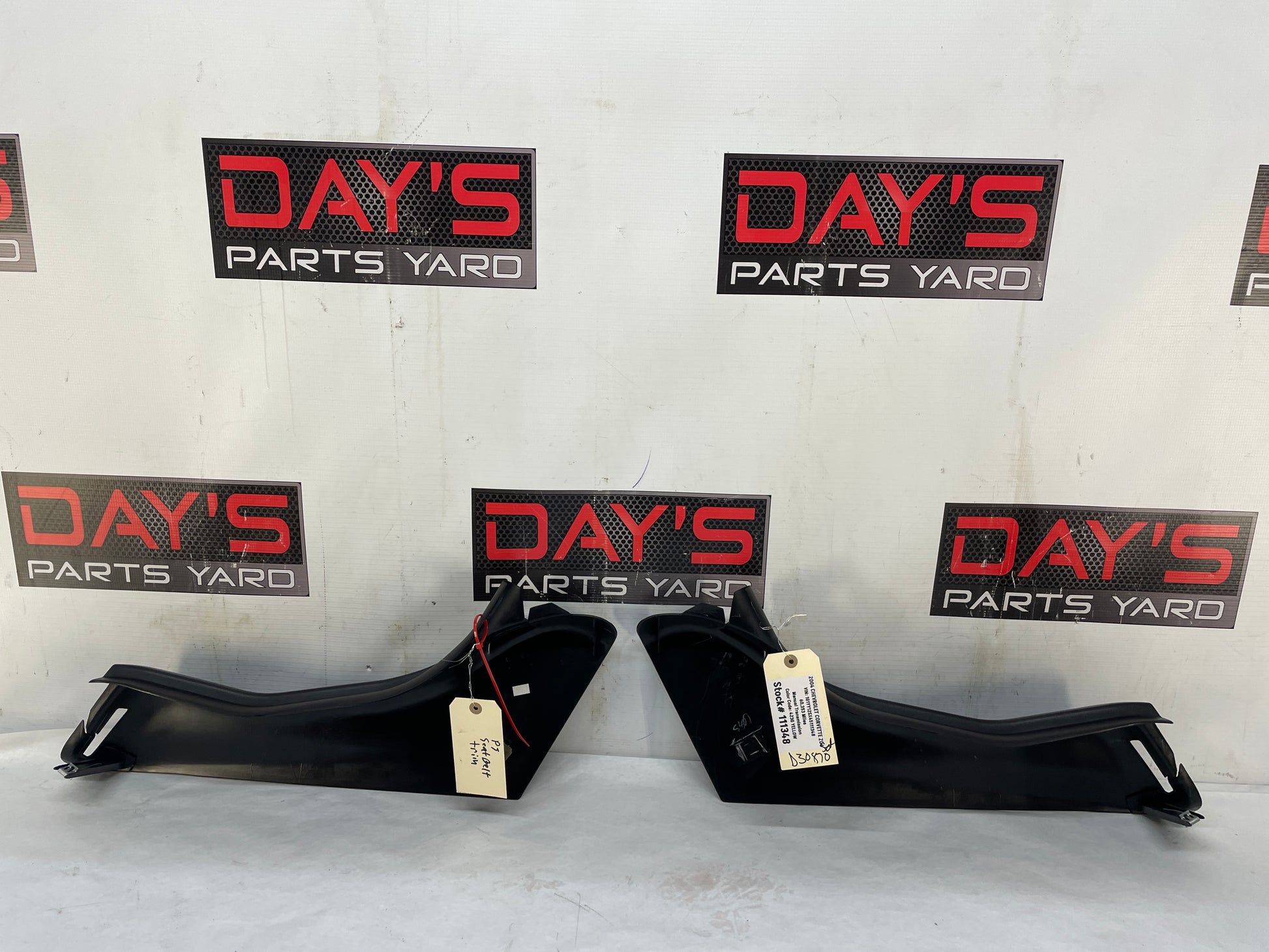 2004 Chevy C5 Corvette Z06 RH & LH B Pillar Seat Belt Cover Trim Panel OEM - Day's Parts Yard
