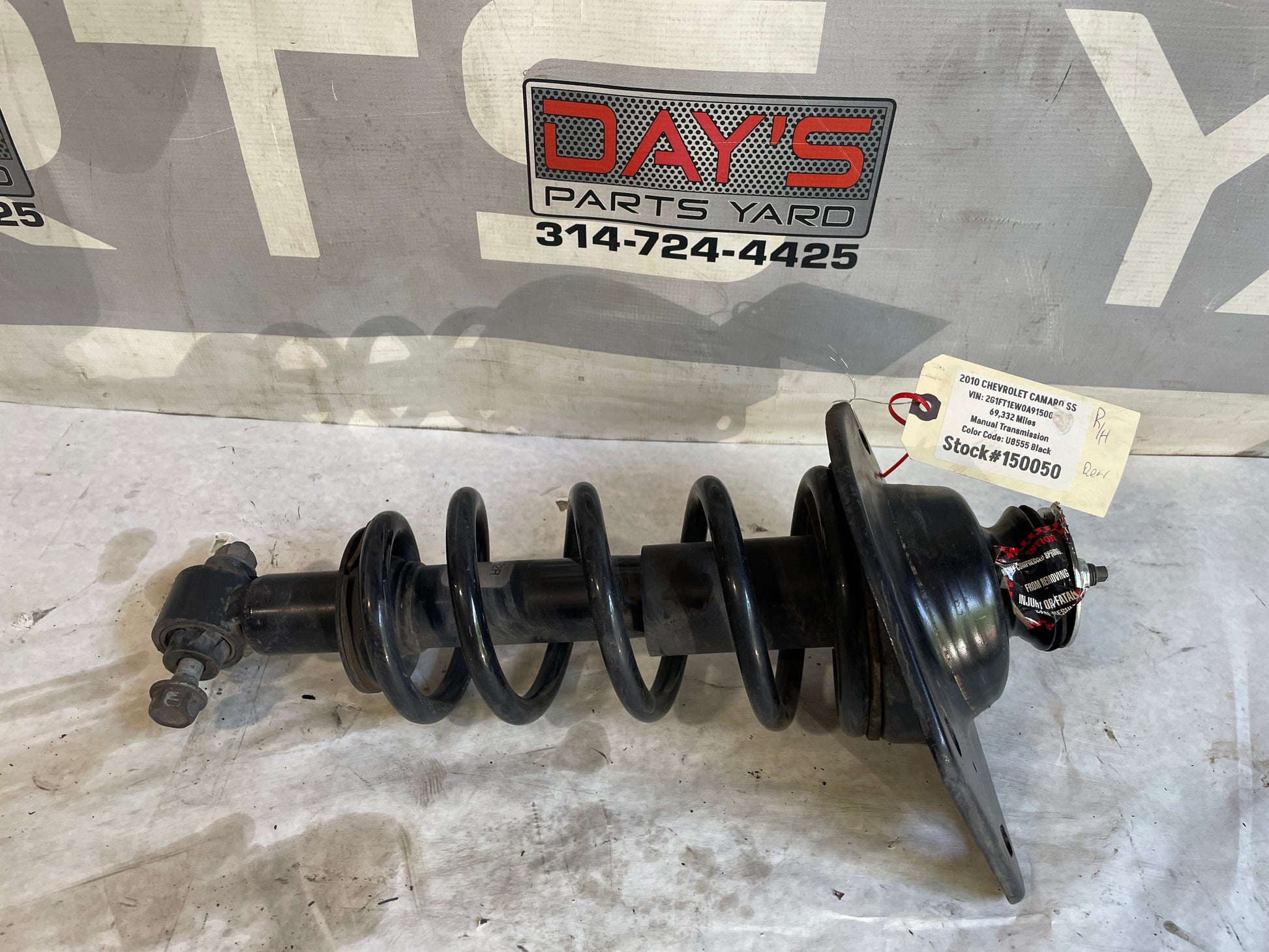 2010 Chevy Camaro SS Rear RH Passenger Shock Strut Absorber - Day's Parts Yard