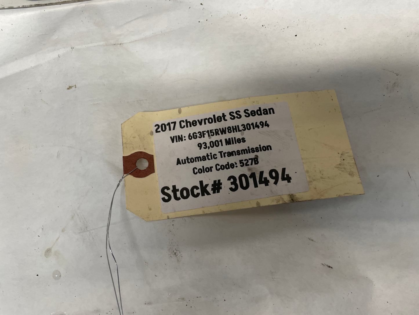 2017 Chevy SS Sedan Factory OEM Rear Wheel 19x9 OEM