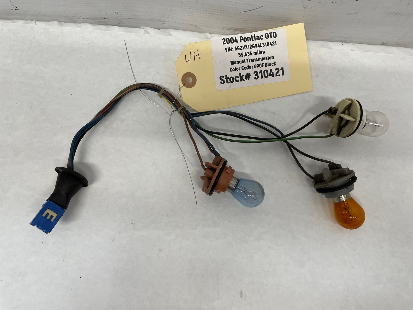 2004 Pontiac GTO LH Driver Tail Light Taillight Wire Wiring Harness OEM - Day's Parts Yard