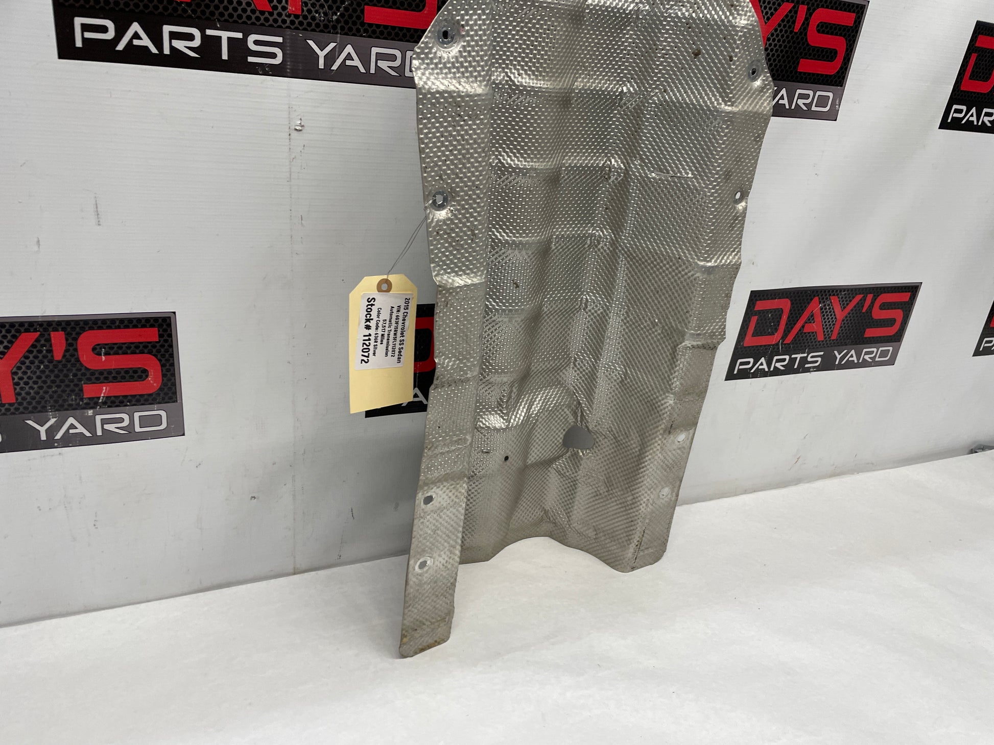 2015 Chevy SS Sedan Transmission Tunnel Exhaust Heat Shield OEM - Day's Parts Yard