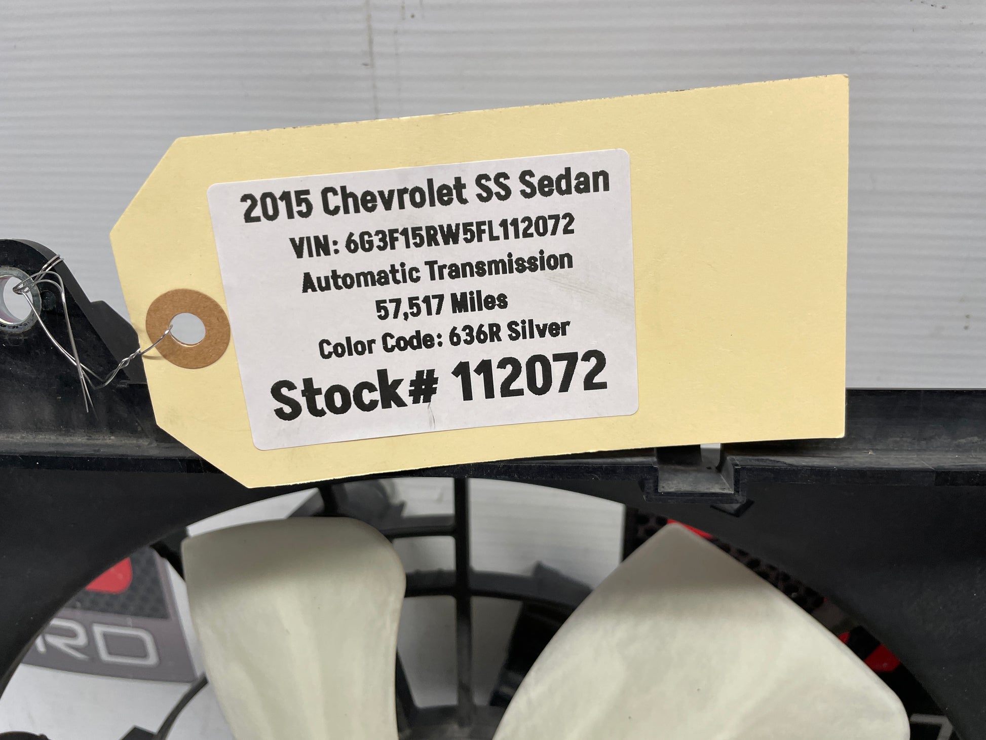 2015 Chevy SS Sedan Dual Electric Radiator Coolant Cooling Fan Assembly OEM - Day's Parts Yard