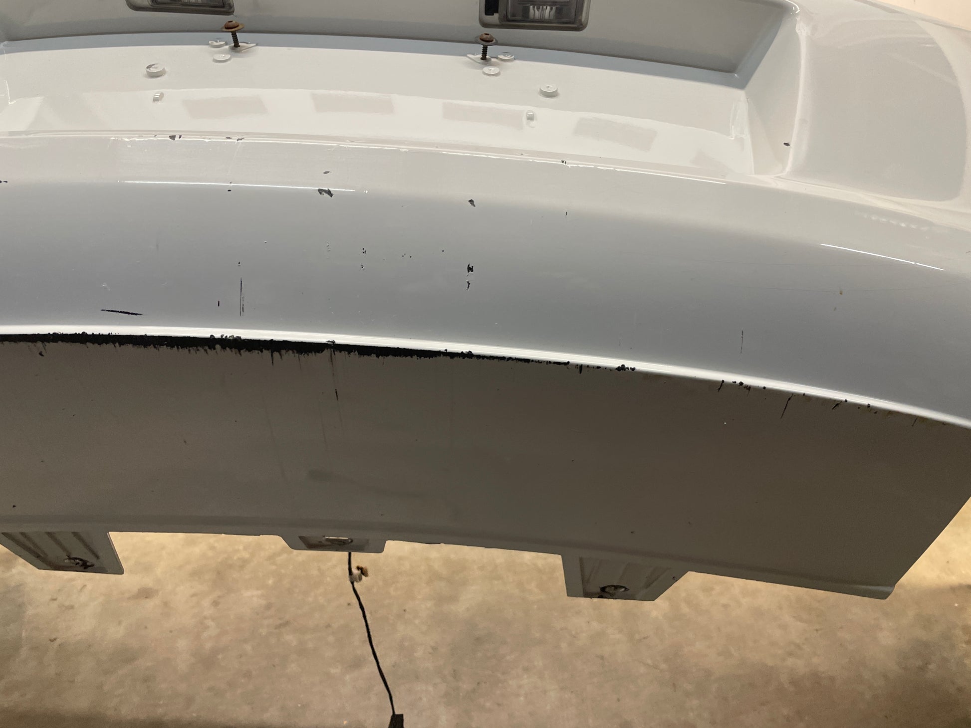 2013 Chevy Caprice PPV Rear Bumper Cover White OEM - Day's Parts Yard