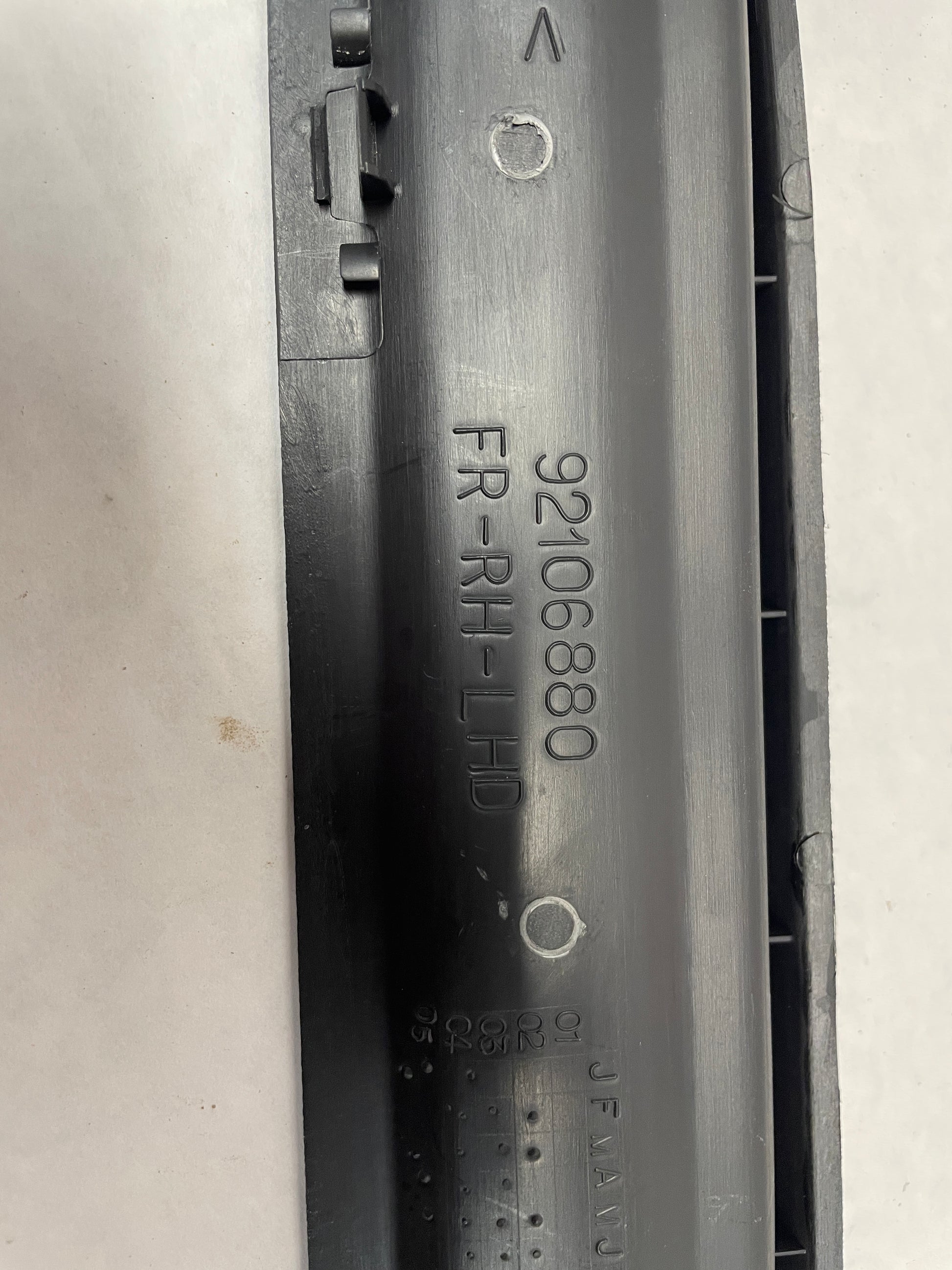 2005 Pontiac GTO RH Passenger Front Seat Outer Frame Side Track Cover Trim Molding OEM - Day's Parts Yard
