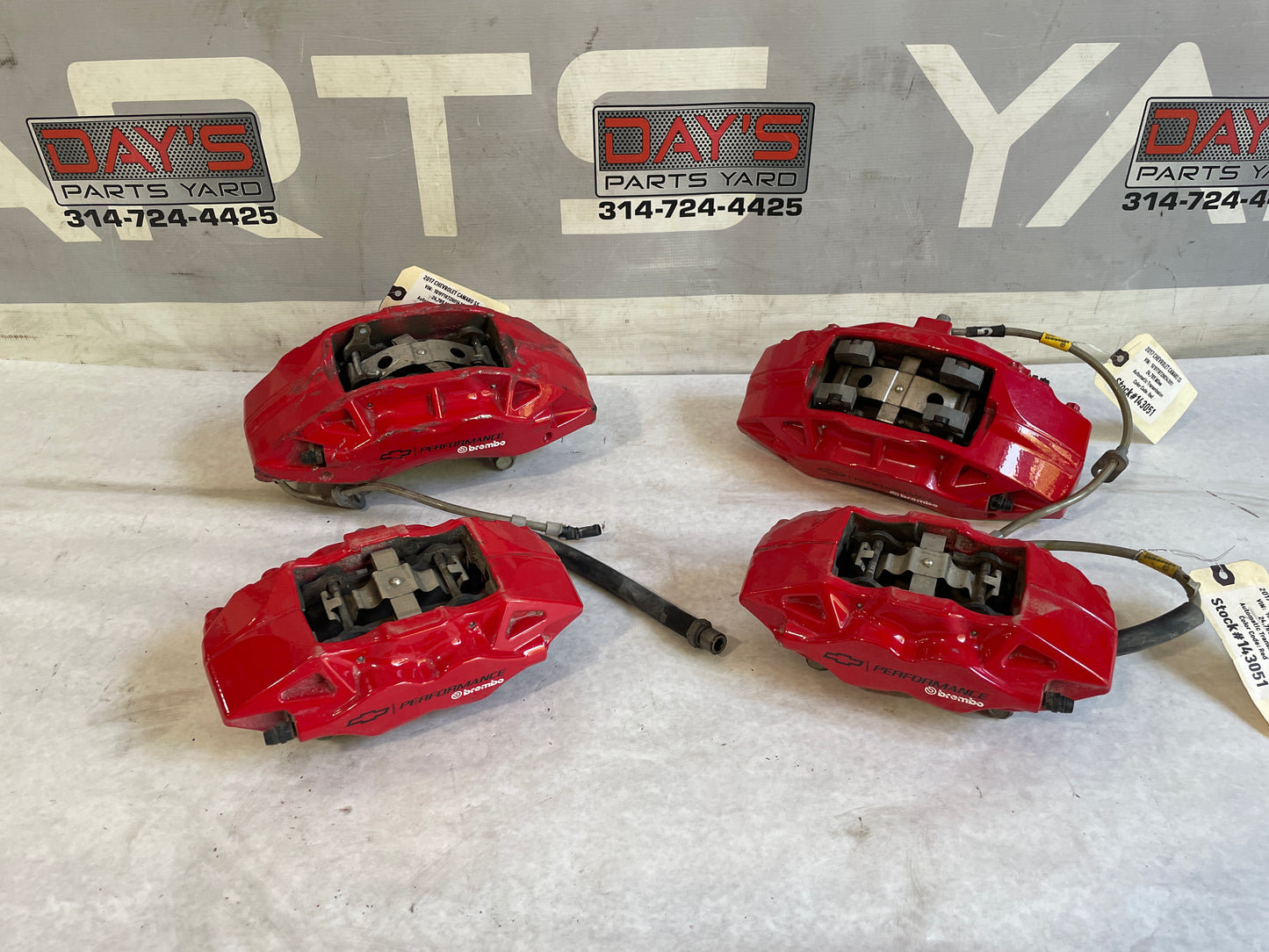 2017 Chevy Camaro SS Brembo Brake Calipers Front & Rear OEM