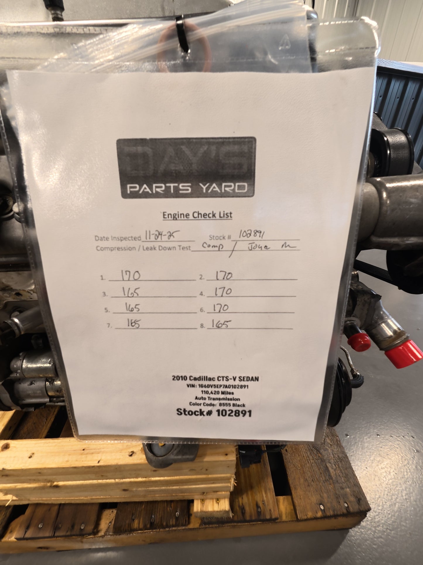 LSA 6.2L Factory Supercharged Engine Motor 6L90 Auto Trans Drivetrain Pullout 556HP