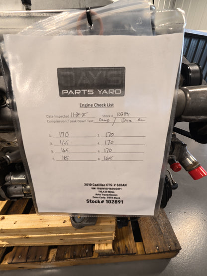 LSA 6.2L Factory Supercharged Engine Motor 6L90 Auto Trans Drivetrain Pullout 556HP