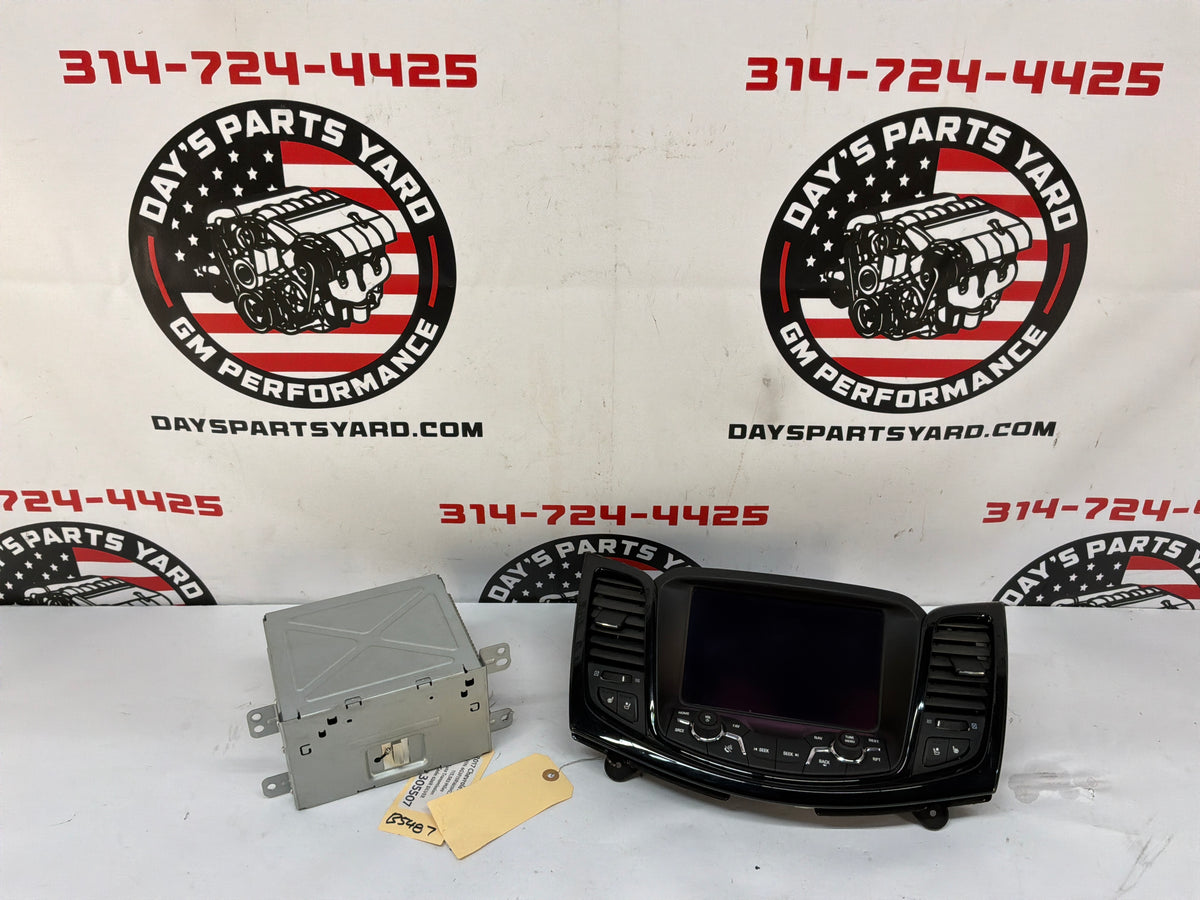 REPICTURE WITH THE RADIO B5487 2017 Chevy SS Sedan Navigation Display Radio CD Player Face Plate Screen Control Bezel Black Trim OEM - Day's Parts Yard