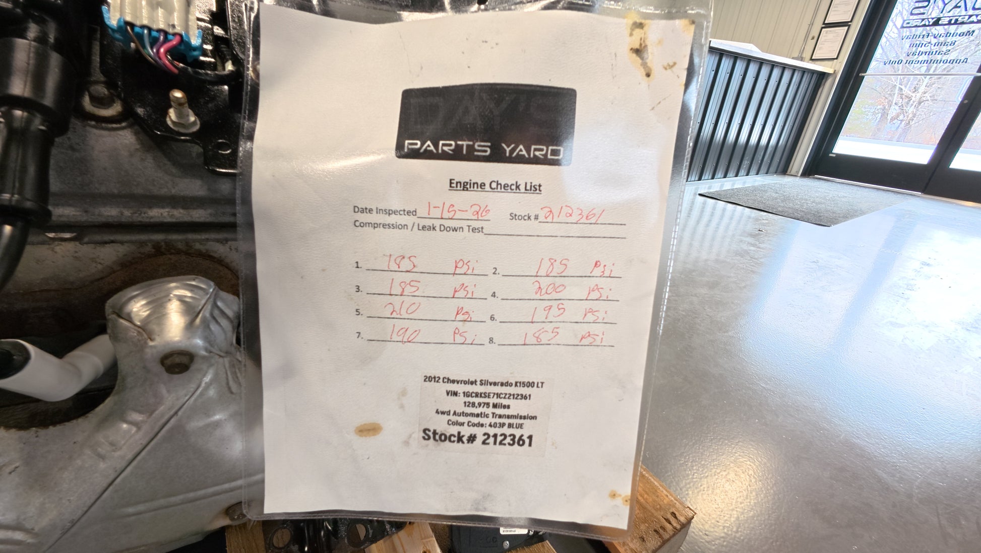 5.3L LC9 Complete Engine Motor Pullout Silverado Sierra Yukon Tahoe Suburban 128K - Day's Parts Yard