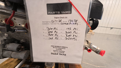 C6 Corvette 6.2L LS3 Engine Motor Pullout 436HP 52k Miles