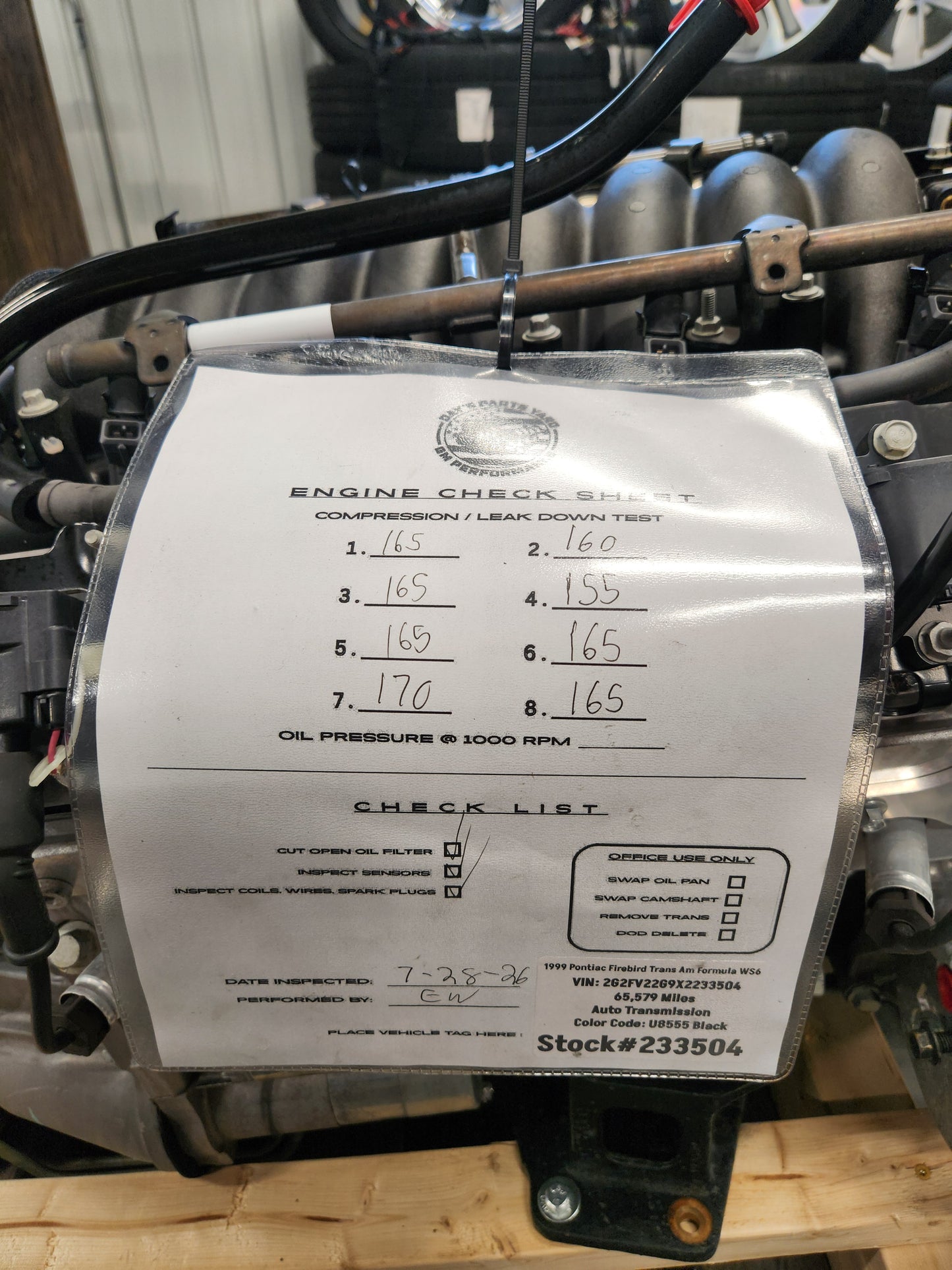 5.7 LS1 Engine 4L60 Automatic Transmission Drivetrain Pullout 65k
