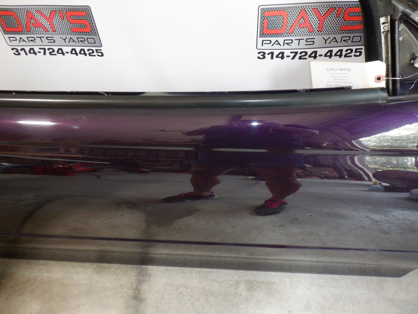 2004 Pontiac GTO RH Passenger Front Door with Window Glass Purple OEM - Day's Parts Yard
