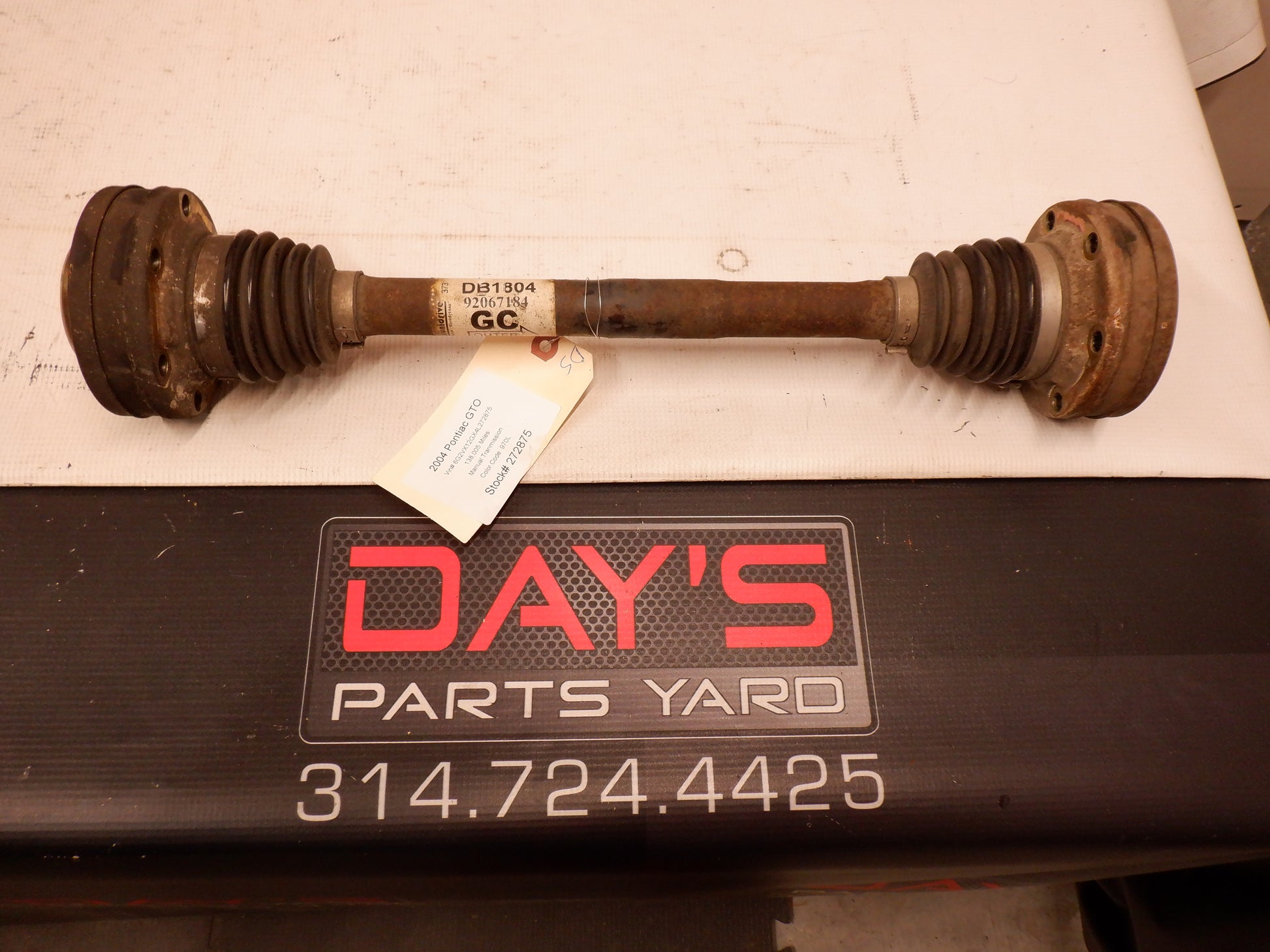 2004 Pontiac GTO LH Driver Rear Axle Half Shaft 92067184 OEM - Day's Parts Yard