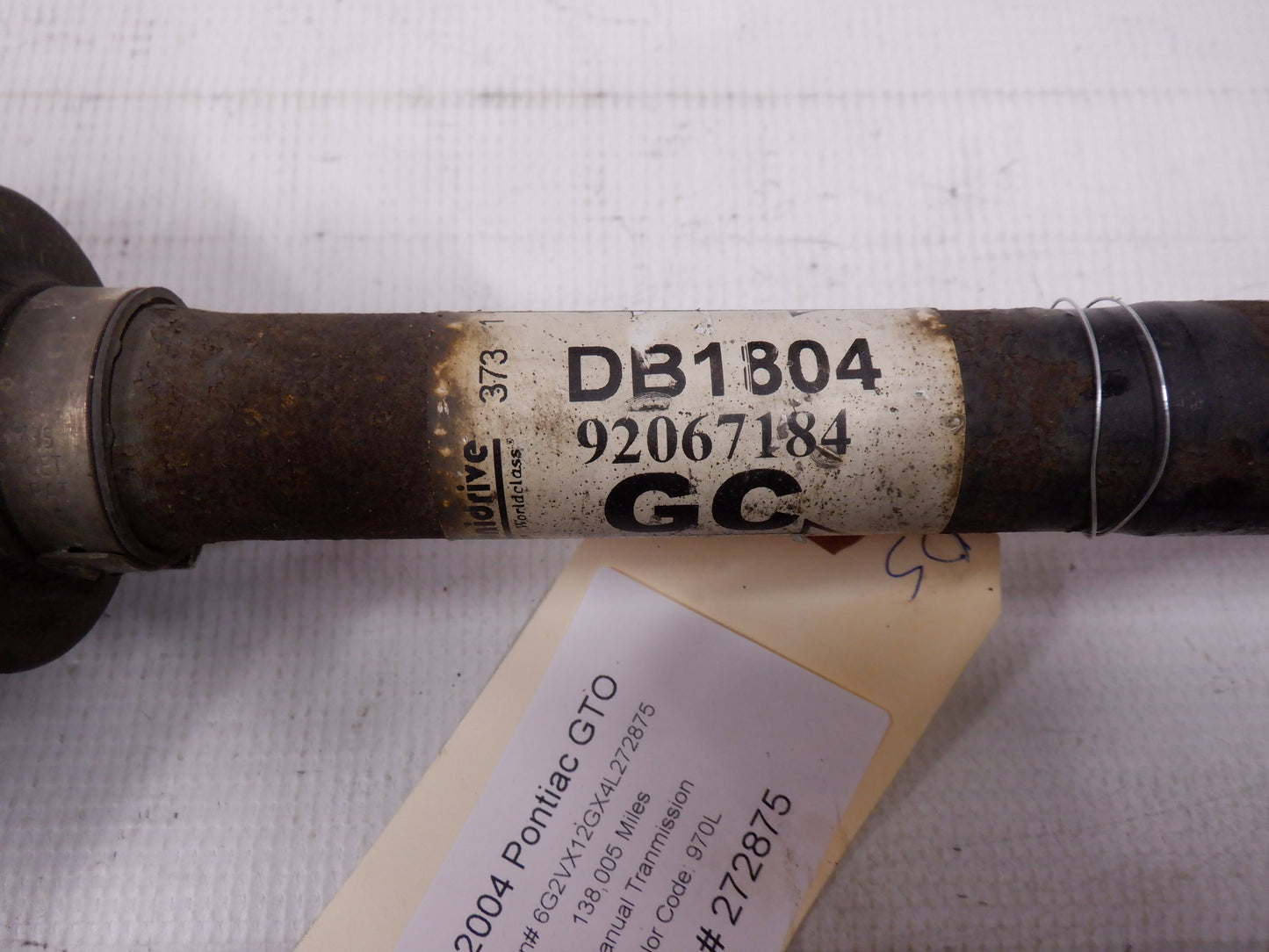 2004 Pontiac GTO LH Driver Rear Axle Half Shaft 92067184 OEM - Day's Parts Yard