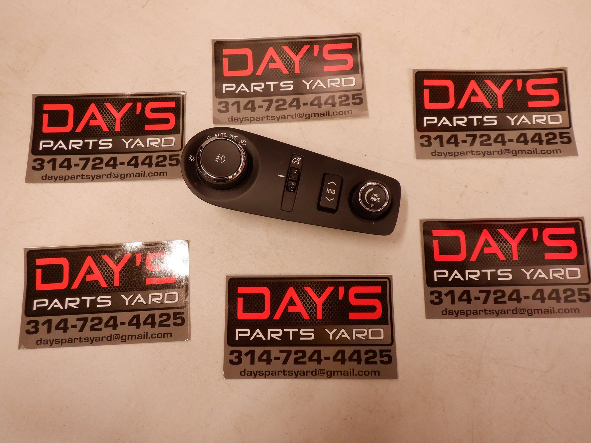 2014-2017 Chevy SS Headlight Lamp Switch w/ Trim Plate 92292686 OEM - Day's Parts Yard