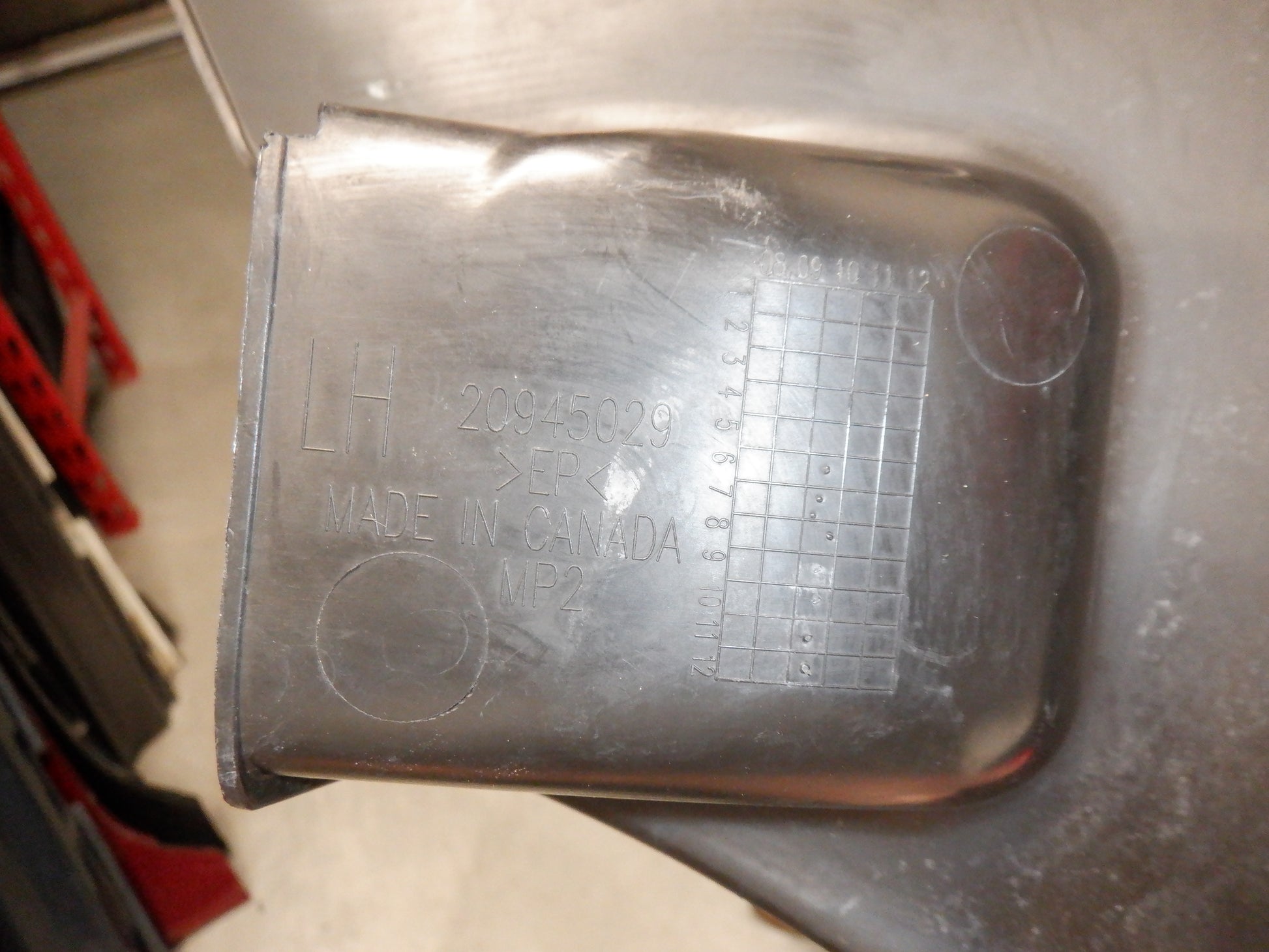 2011 Chevy Camaro SS LH Rear Bumper Filler Panel 20945029 OEM - Day's Parts Yard