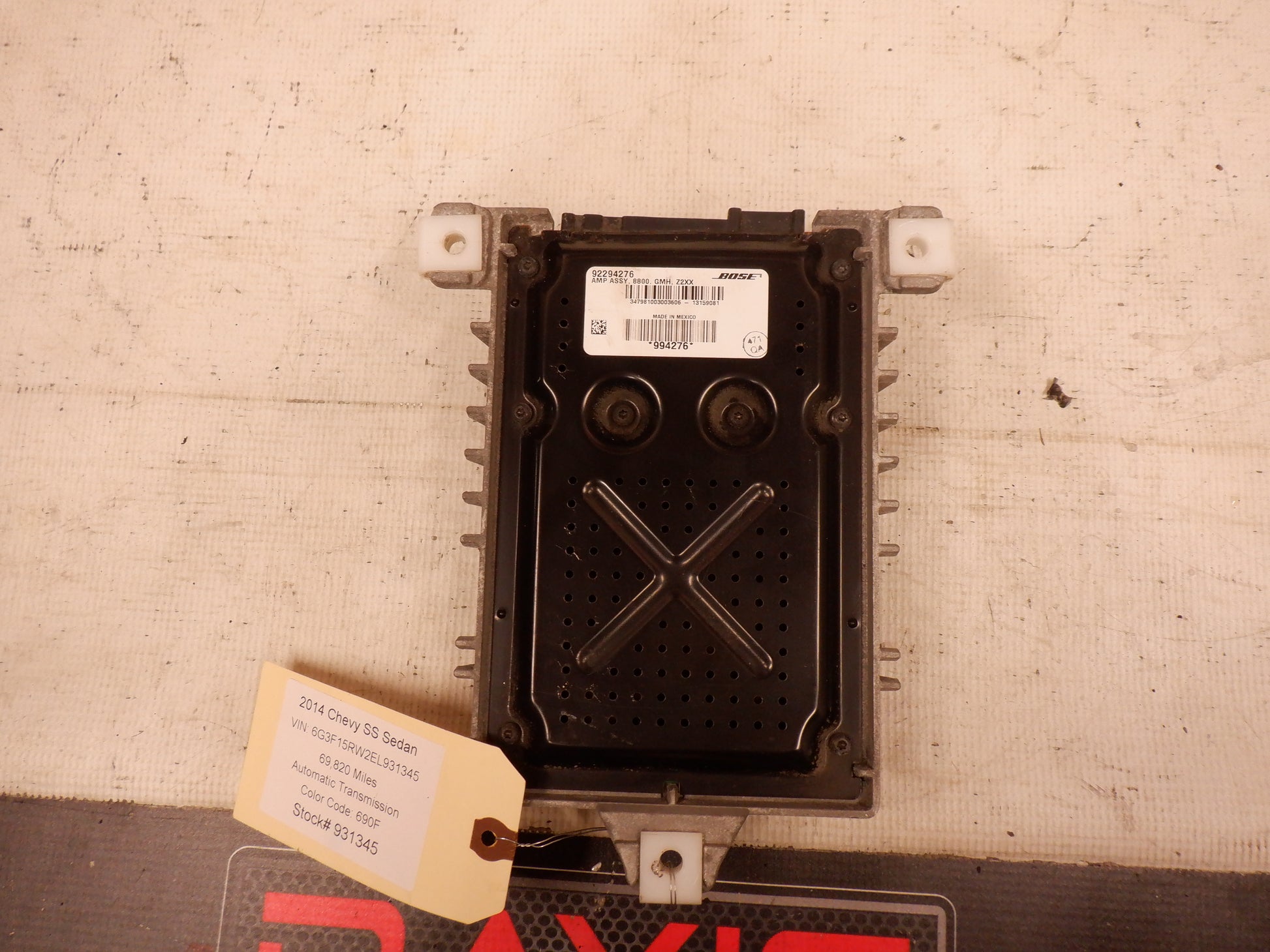 2014 Chevy SS Sedan Radio Stereo Amplifier AMP 9229476 OEM - Day's Parts Yard