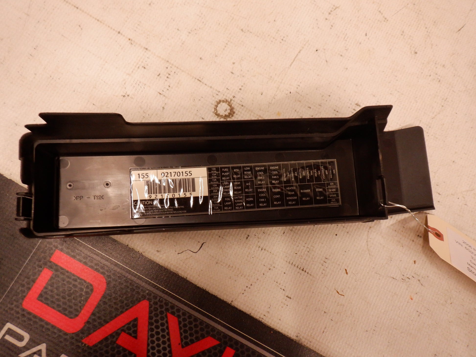 2006 Pontiac GTO Hood Fuse Box Cover 92170155 OEM - Day's Parts Yard