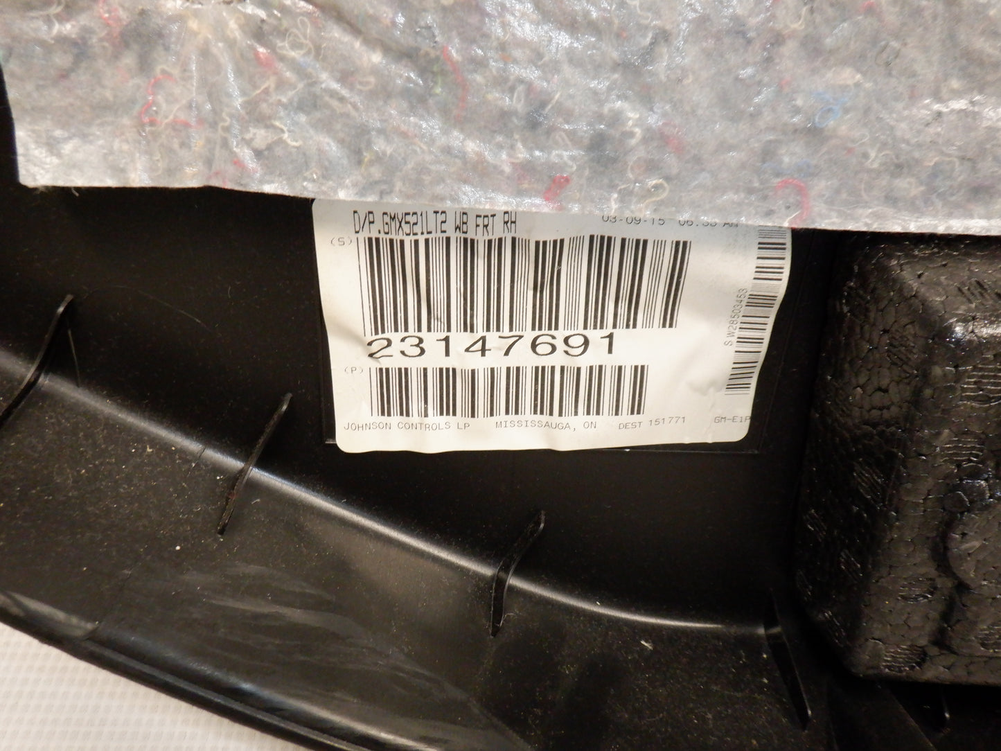 2015 Chevy Camaro RH Door Panel 23147691 OEM - Day's Parts Yard