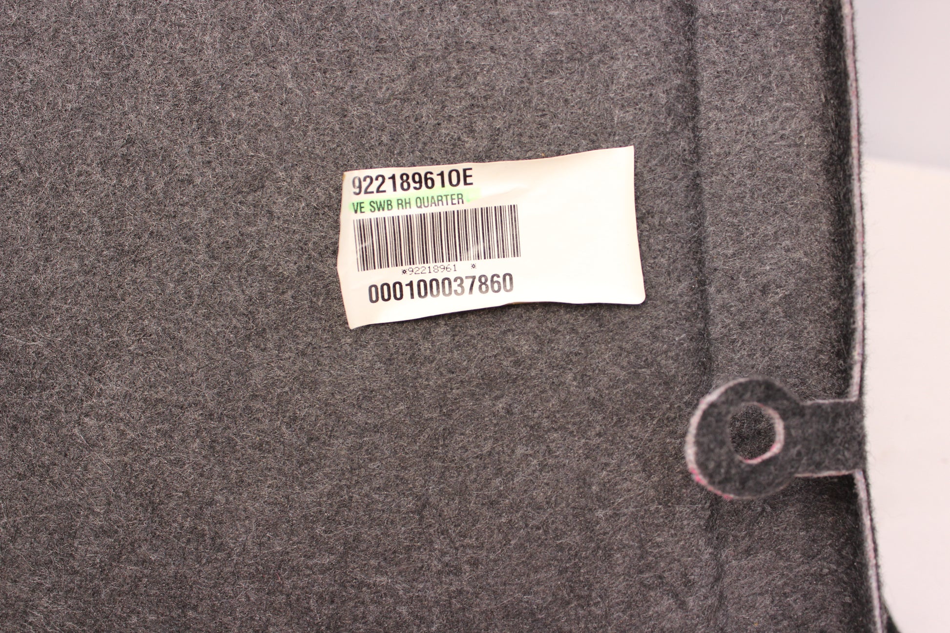 2009 Pontiac G8 GT RH Passenger Quarter Trunk Liner Carpet 92218961 OEM - Day's Parts Yard